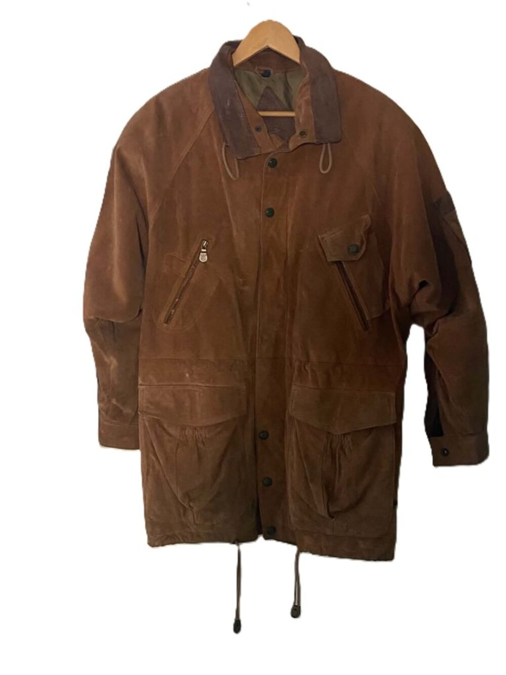 Vintage FoxRun Leather Field Jacket Men's L Brown Quilted Lined Made Korea